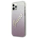 Guess GUHCP12MPCUGLSPI iPhone 12/12 Pro 6,1" pink hardcase Glitter Gradient Script - imagine 2