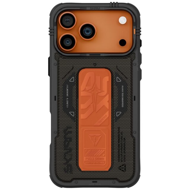 Skinarma Phantom Case for iPhone 17 Pro Max Magnetic Charging + Grip Stand Olive - imagine 3