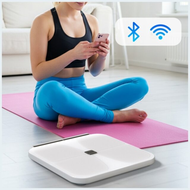 AWEI SS1 Multifunctional Body Scale Bluetooth 5.0 500mAh White - imagine 4