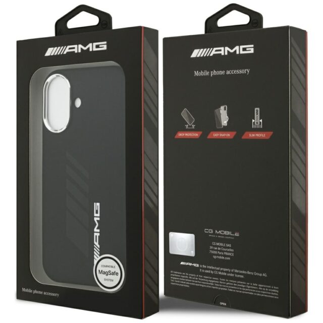 AMG Silicone Oversize Rhombs MagSafe Case for iPhone 17 Black - imagine 8