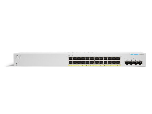Cisco CBS220-24FP-4X | Switch | 24x RJ45 1000Mb/s PoE, 4x SFP+, Desktop, Rack, 382W - imagine 3