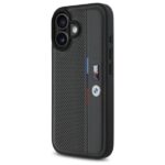 BMW BMHCP16S23PUPVA iPhone 16 6.1" anthracite hardcase M Perforated Tricolor Detail Line - imagine 2
