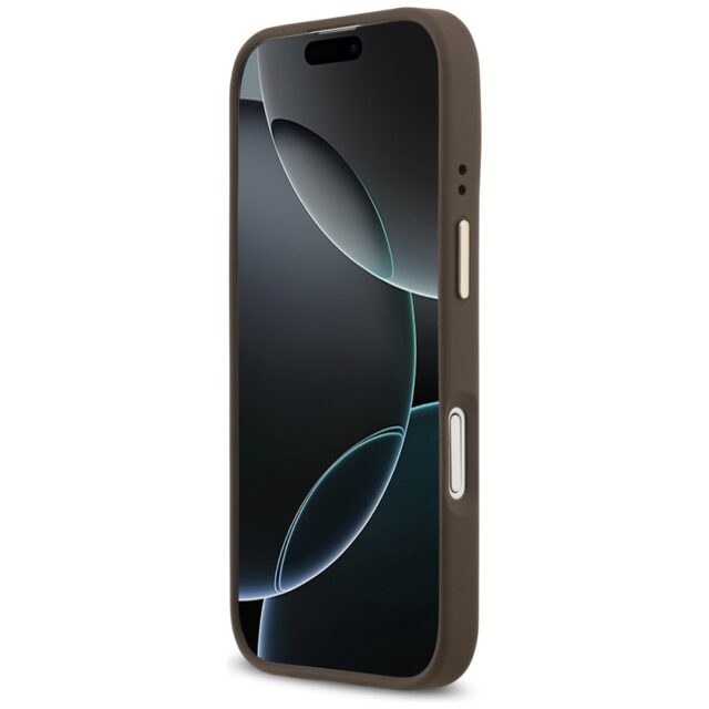 Guess 4G Logo Plate MagSafe Case for iPhone 17 Brown - imagine 5