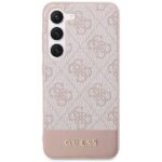 Guess GUHCS23SG4GLPI S23 S911 pink hard case 4G Stripe Collection - imagine 3