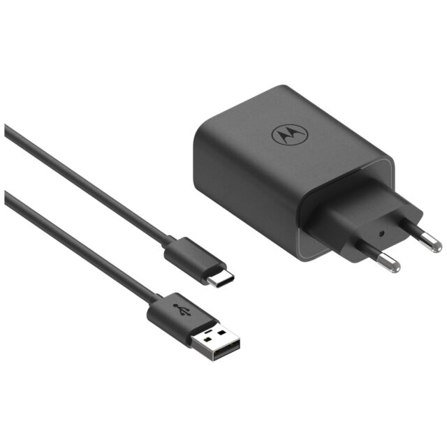 Charger wall Motorola TurboPower 33W USB-A with cable USB-A to USB-C 1m black - imagine 5