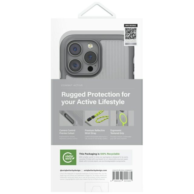 Case UNIQ Combat Active for iPhone 16 Pro Max Magclick Charging gray - imagine 6