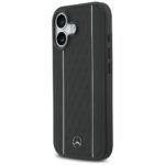 Mercedes Leather Star Pattern Stripes MagSafe Case for iPhone 17 Black - imagine 2