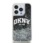 DKNY DKHCP14LLBNAEK iPhone 14 Pro 6.1" black hardcase Liquid Glitter Big Logo - imagine 3