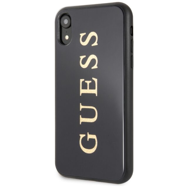 Guess GUHCI61TGGGBK iPhone Xr black hard case Classic Double Layer Glitter - imagine 2