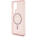 Case Guess Glitter Circle Classic Logo MagSafe for Samsung Galaxy S25 Ultra pink - imagine 6