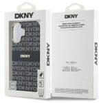 DKNY DKHMP16SHRHSEK iPhone 16 6.1" black hardcase Repeat Texture Pattern With Stripe - imagine 8