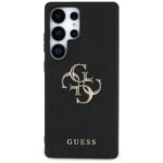 Case Guess Grained Big 4G Logo Small Classic Logo to Samsung Galaxy S25 Ultra black - imagine 3