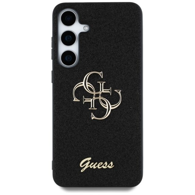 Case Guess Fixed Glitter Big 4G Metal Logo to Samsung Galaxy S25 black - imagine 3