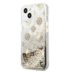 Guess GUHCP13SLGPEGO iPhone 13 mini 5,4" gold hardcase Peony Liquid Glitter - imagine 2