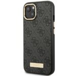 Guess GUHMP14SU4GPRK iPhone 14 / 15 / 13 6.1" black hard case 4G Logo Plate MagSafe - imagine 2