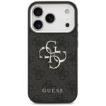 Case Guess 4G Big 4G Classic Logo for iPhone 17 Pro Max black silver - imagine 3