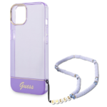 Guess GUHCP14MHGCOHU iPhone 14 Plus / 15 Plus 6.7" purple hardcase Translucent Pearl Strap - imagine 5