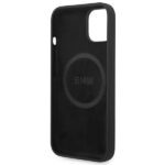 BMW BMHMP14SSLBLBK iPhone 14 / 15 / 13 6.1" black hardcase Silicone Signature Logo Magsaf - imagine 8