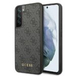 Guess GUHCS22SG4GFGR S22 S901 grey hard case 4G Metal Gold Logo