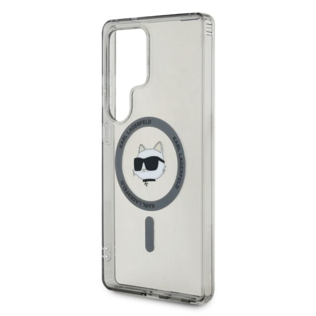 Etui Karl Lagerfeld Button Choupette Head Printed Logo MagSafe Samsung Galaxy S25 Ultra black - imagine 6