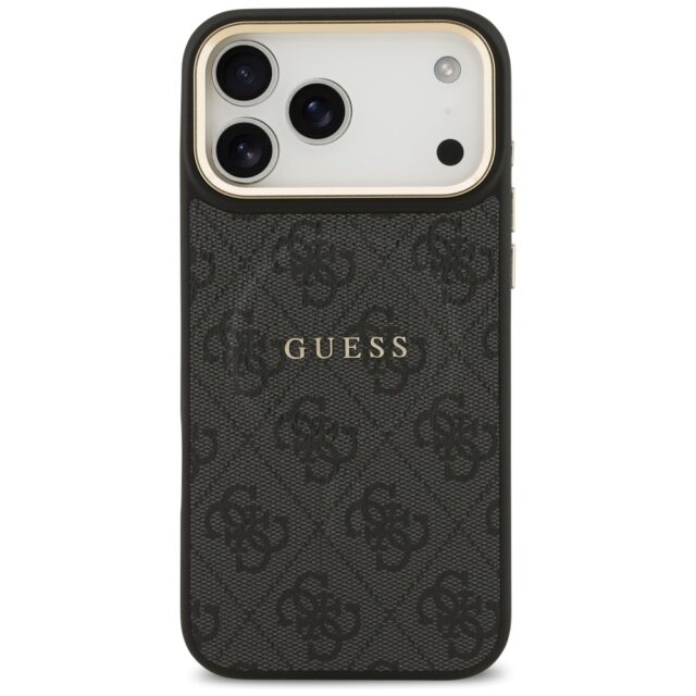 Case Guess 4G PU Classic Logo MagSafe for iPhone 17 Pro Max black - imagine 3