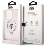 Karl Lagerfeld KLHMP15LHMRSKCP iPhone 15 Pro 6.1" pink hardcase Ring Stand Karl&Choupettte Mag - imagine 7