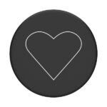 Popsockets 2 White Heart Black 800667 - Standard Phone Grip and Stand - imagine 3