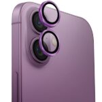 UNIQ Optix Aluminium Camera Lens Protector iPhone 16 6.1" /16 Plus 6.7" grape pink szkło na obiektyw
