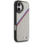 BMW M Tricolor Metal Logo MagSafe Case for iPhone 17 Gray - imagine 4