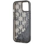 Case Karl Lagerfeld Liquide Glitter Monogram Gradient for iPhone 15 black - imagine 7