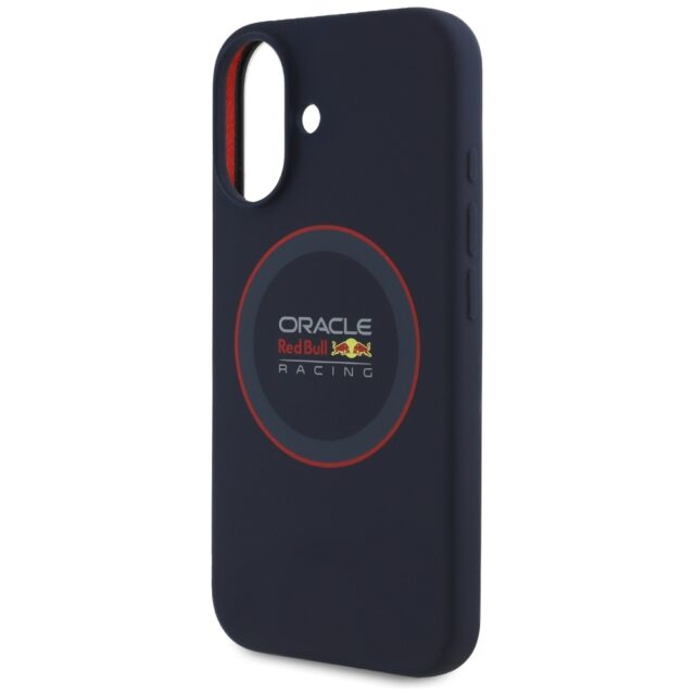 Red Bull RBHMP16S24SIILVR iPhone 16 6.1" hardcase navy Silicone Red Ring MagSafe - imagine 6
