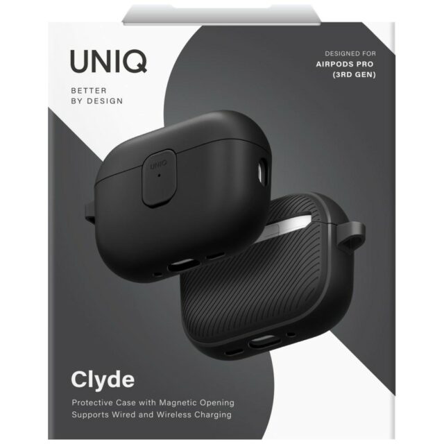 Case UNIQ Clyde for AirPods Pro 3 gen black-grey - imagine 6