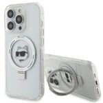 Karl Lagerfeld KLHMP15LHMRSCHH iPhone 15 Pro 6.1" white hardcase Ring Stand Choupette Head MagS