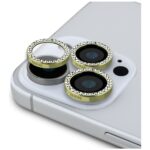 2-in-1 set Guess BP Rhinestone screen and camera lens glass for iPhone 16 Pro Max gold - imagine 2