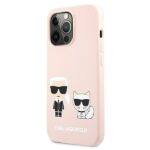 Karl Lagerfeld KLHMP13XSSKCI iPhone 13 Pro Max 6,7" hardcase light pink Silicone Ikonik K - imagine 3