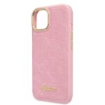 Guess GUHCP14SHGCRHP iPhone 14 / 15 / 13 6.1" pink hardcase Croco Collection - imagine 6