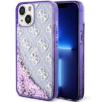 Guess GUHCP14SLC4PSGU iPhone 14 / 15 / 13 6.1" purple hardcase Liquid Glitter 4G Transculen