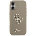 Guess Silicone Big 4G Script Case for iPhone 17 Brown - imagine 3
