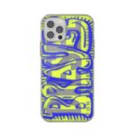 Diesel Snap Case Clear AOP iPhone 12 ProMax niebiesko-limonkowy/blue-lime 42565 - imagine 2