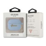 Guess GUA3LSCHSB AirPods 3 cover blue Silicone Charm Heart Collection - imagine 3