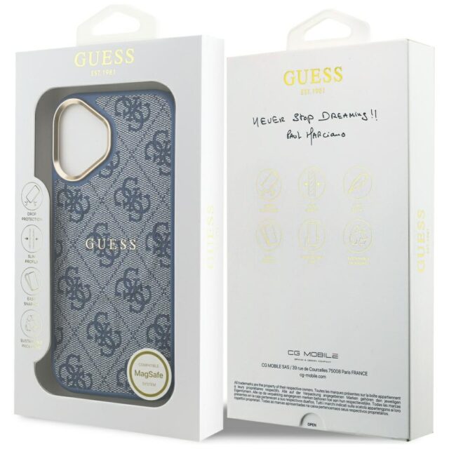 Case Guess 4G PU Classic Logo MagSafe for iPhone 17 blue - imagine 8