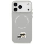 Karl Lagerfeld Karl & Choupette Pins MagSafe Case for iPhone 17 Pro Max Gray - imagine 3