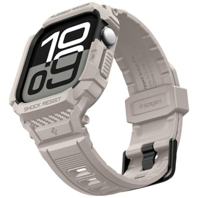 Pasek Spigen Rugged Armor Pro V2 do       Apple Watch 10 / 11 42mm beżowy - imagine 7