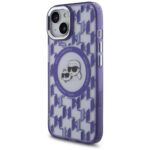 Karl Lagerfeld KLHMP15SHMCKMHU iPhone 15 6.1"purple IML Monogram Karl&Choupette Head MagSa - imagine 2
