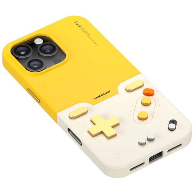 Case GAMEBABY with controller for iPhone 16 Pro Max yellow - imagine 2