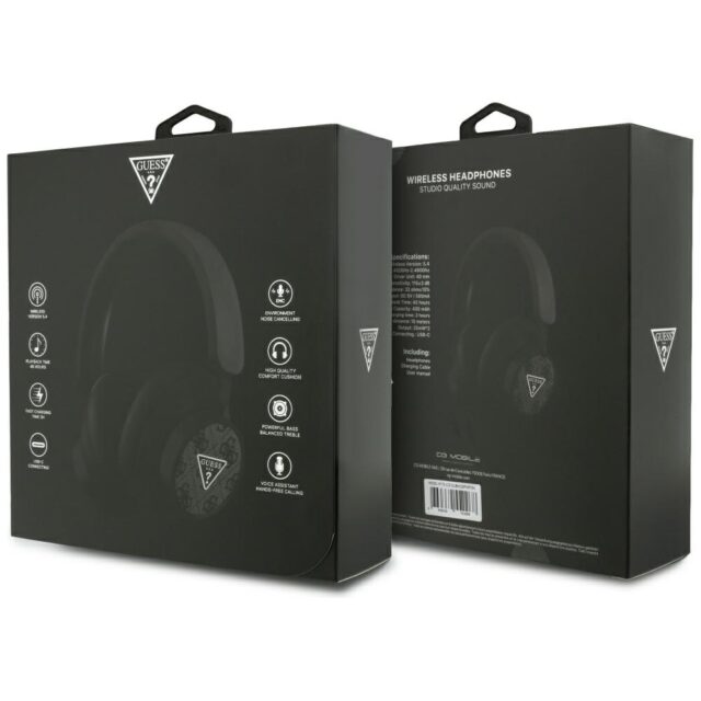 On-Ear Headphones Guess 4G Triangle Logo Bluetooth black - imagine 7