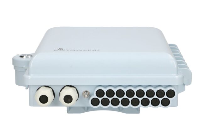 Extralink Emma | Fiber optic terminal box | 16 core, white - imagine 5