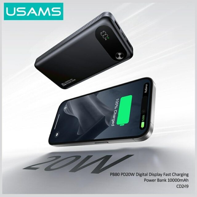 USAMS PB80 Power Bank PD20W 10000mAh white - imagine 5