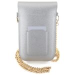 Hello Kitty HKOWBPGHDLMS Silver Leather Handbag with Metal Logo and Chain - imagine 2