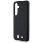Case BMW Leather Carbon MagSafe for Samsung Galaxy S25 black - imagine 6